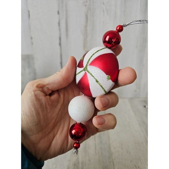 Santa bucket ornament feather glitter red ornament Xmas set tree - Picture 13 of 13